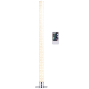 HOMCOM RGB Floor Lamps Dimmable Corner Lamp with Remote Control, LED Modern Mood Lighting for Living Room Bedroom Gaming Room