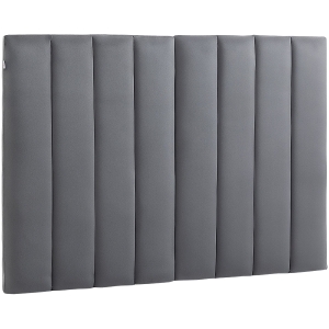 HOMCOM Tête de lit rembourrée panneau rembourrée panneau mural d'appoint revêtement en flanelle cadre en bois de caoutchouc 140 x 100 cm gris