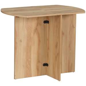 HOMCOM Masa pliabila pentru economisirea spatiului, masa de bucatarie si sufragerie din lemn 90x60x74cm, stejar