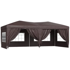 Outsunny Pop Up Gazebo Marquee, size(6m x 3m)-Coffee