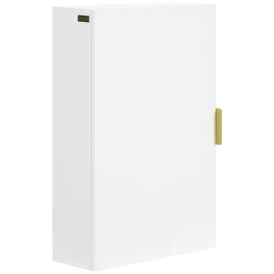 Kleankin Wall Mounted Bathroom Cabinet, Over Toilet Storage, Adjustable Shelves, for Hallway, Living Room, White
