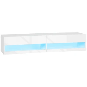 HOMCOM Wall Mounted TV Unit Cabinet for TVs up to 65