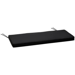 Outsunny 2-Seater Swing Seat Cushion, Garden Bench Pad with Ties for Outdoor Furniture, 110 x 46 cm, Black