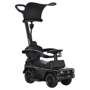 HOMCOM Ride-On Car Push Along Car Mercedes-Benz G350 Sliding Walker Foot to Floor Slider Stroller Toddler w/ Steering Wheel, Black
