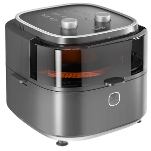 HOMCOM Family Air Fryer with Rapid Air Circulation and Recipes, 6.5L Oil Free Airfryer with 60-Minute Timer, Adjustable Temperature