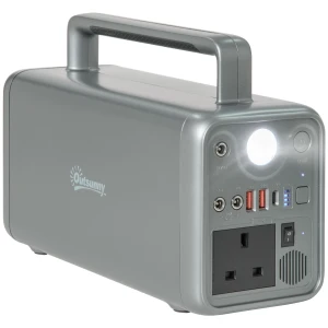 Outsunny Portable Power Station, 230.4Wh LiFePO4 Battery, Three Charging Modes Pure Sine-Wave Battery Backup with AC Outlets, AC/DC/USB/PD/Car Ports