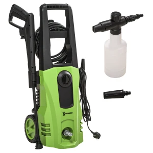 DURHAND 1800W HighÂ PressureÂ Washer, 150 Bar Pressure, 510 L/h Flow, High-Performance Portable Power Washer Jet Wash Cleaner for Garden, Car, Green