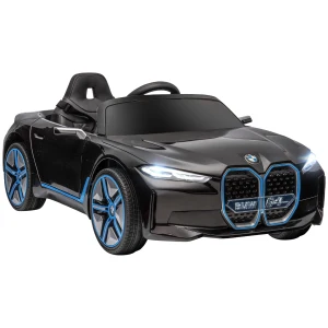 HOMCOM BMW i4 Licensed 12V Kids Electric Ride on Car w/ Remote Control, Powered Electric Car w/ Portable Battery, Music, Horn, Headlights
