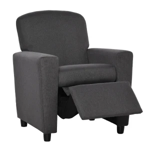 HOMCOM Children's 2-in-1 Sofa and Armchair with Footrest, Soft Seating for Playroom and Bedroom, 55 x 50 x 67cm, Grey