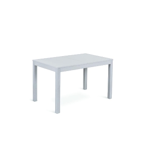 STONES Tavolo allungabile in melaminico con gambe in faggio massello, 80x130/210x76cm, grigio chiaro