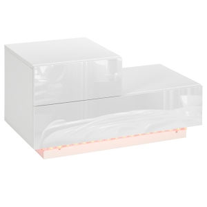 Homcom Noptiera LED RGB – 2 Sertare & Telecomanda