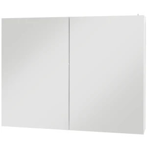 Kleankin Illuminated Bathroom Mirror Cabinet, Wall Storage Cupboard with USB Charge, Adjustable Shelf, 90x15x70cm, White