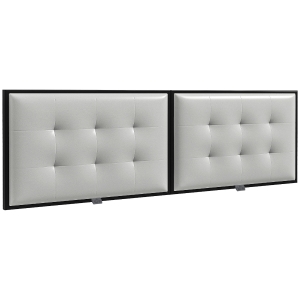 HOMCOM Tablie Tapițată pentru Dormitor cu Țesătură din Tehnologie, Tablie de Pat Montată pe Perete, 180x8x56 cm, Gri Deschis