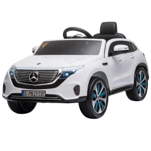 HOMCOM Benz EQC 400 12V Electric Ride On Kids Car Toy with Remote Control, Realistic Features, Black
