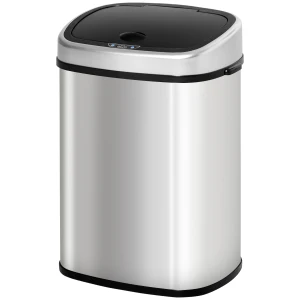 HOMCOM Sensor Bin, Stainless Steel, 58L