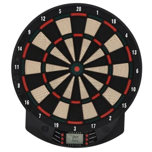 HOMCOM Plastic Electronic Dartboard w/ 6 Darts Black