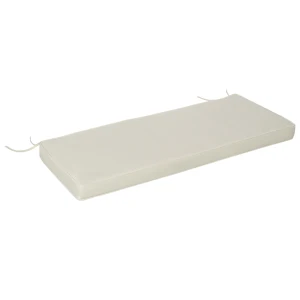 Outsunny Loveseat Bench Cushion 2 Seater Seat Pad for Swing Furniture, Versatile for Indoor & Outdoor, Cream White