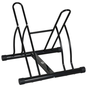 HOMCOM Steel Double-Sided Indoor Bike Rack Black  