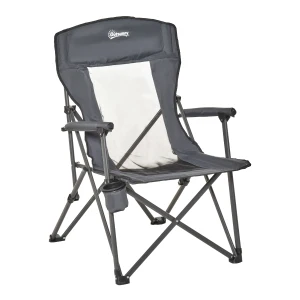 Outsunny Folding Camp Chair Portable Chair w/ Cup Holder Holds up to 136kg Perfect for Camping, Festivals, Garden, Caravan Trips, Beach and BBQs