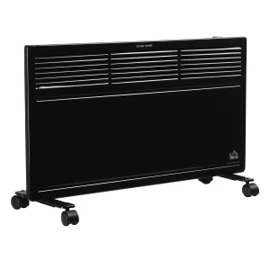 HOMCOM Convector Radiator Heater Freestanding or Wall-mounted Portable Electric Heating with 2 Heat Settings, Adjustable Thermostat and Safety Cut-Off