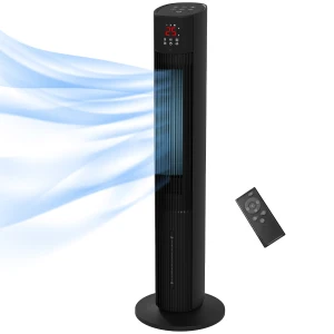HOMCOM Tower Oscillating Fan, Electric Cooling Fan with Ice Pack, Remote, 3.5L Water Tank, 12H Timer, Sleep Mode