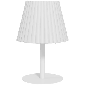 Outsunny Outdoor Solar Table Lamp, Cordless LED Desk Lamp with Rechargeable Battery, Dimming Brightness, USB, Auto On/Off