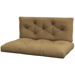 Outsunny Patio Chair Cushions, 4-Piece Pallet Seat and Back Pillows, Replacement Set for Indoor/Outdoor, Beige