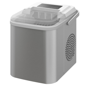 HOMCOM Maszyna do Lodu, Producent Lodu, 12 kg/Dzień, 9 Kostek w 6-13 Min, 30,3 x 22,8 x 29 cm, Biały
