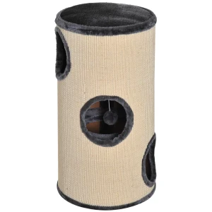 PawHut Cat Tree, Plush, Ð¤38x70H cm-Beige/Grey