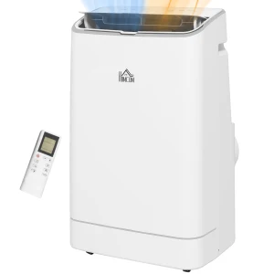 HOMCOM 14,000 BTU Mobile Air Conditioner, Smart Home WiFi Compatible, with Heater, Cooler, Dehumidifier, Fan, 24H Timer