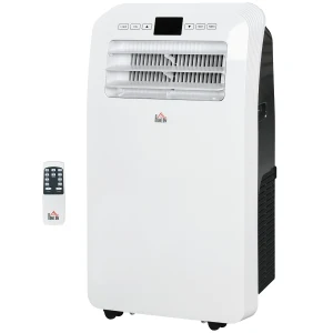 HOMCOM 12000 BTU Portable Air Conditioner, 3-in-1 Air Conditioning Unit, Dehumidifier, Cooling Fan with Remote Control, Digital Display, 3 Speeds, 24H Timer On/Off, Window Venting Kit, 28mÂ²