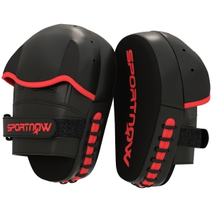 SPORTNOW Manopla de Boxeo Paos Muay Thai MMA Curvadas para Entrenamiento Karate Taekwondo Kickboxing Training Negro