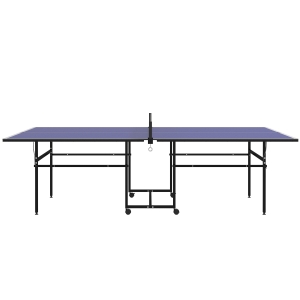 SPORTNOW Table de tennis de table ping-pong pliable compacte 4 roulettes pour intérieur 274L x 152,5l x 75,5H cm