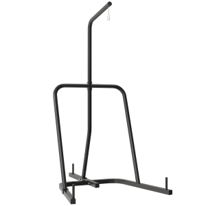 SPORTNOW Soporte para Sacos de Boxeo con Marco de Acero Carga de 60 kg para Entrenamiento en Gimnasio Hogar Negro