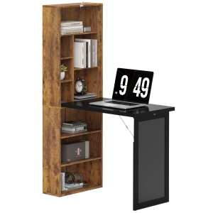 Folding Desk 98cmx51cmx153cm Rustic Brown