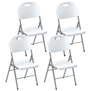 Folding Chair Set 47W x 54D x 86H cm White