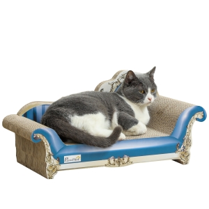 Cat Scratching Post 26.5H x 57W x 26.5Dcm Blue