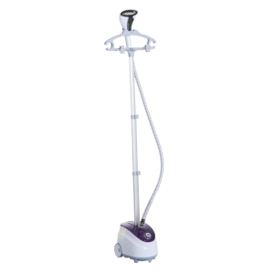 HOMCOM Défroisseur vapeur vertical défroisseur à vêtements 1,8 L 1800 W débit vapeur 30g/min tige telescopique blanc violet