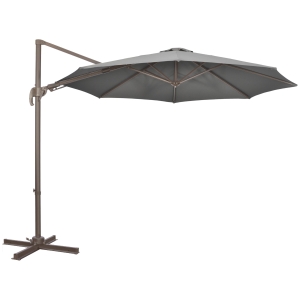 Outsunny Cantilever Parasol Aluminium Dark Grey 3m 360° Rotation