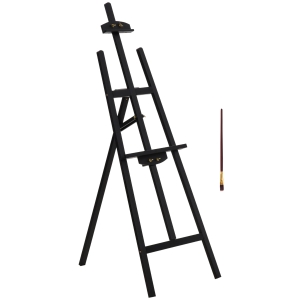HOMCOM Chevalet d'artiste sur pieds dim. 51,5L x 71,5l x 134,5H cm inclinaison réglable 90° max. bois de pin