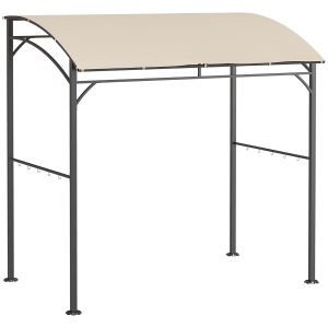 Outsunny BBQ Grill Gazebo Tent Metal Frame 2.2x1.5m Beige