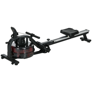 SPORTNOW Rameur à eau d'appartement rameur d'appartement pliable 6 niveaux de résistance écran LCD multifonction acier PC noir