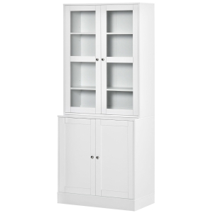 HOMCOM Bücherregal Wandregal Regal, 2 Regale, 76 cm x 40 cm x 178,5 cm, Weiß