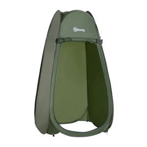 Outsunny Tente de douche pop-up tente de toilette pliable et portable anti-UV sac de transport inclus pour plage, pêche, randonnée, bain, l'extérieur, vert