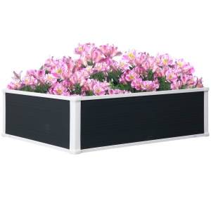 Outsunny 221L Raised Garden Bed PP Planter 100x80x30cm