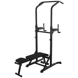 HOMCOM Multi-Function Pull Up Station with Weight Bench