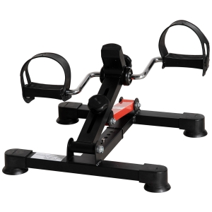 HOMCOM Pédalier d'appartement mini vélo d'appartement résistance ajustable écran LCD 33-43 x 40 x 24,5-34,5 cm en acier noir