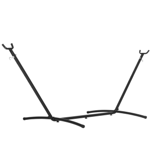 Outsunny Support Hamac Métal Noir Réglable