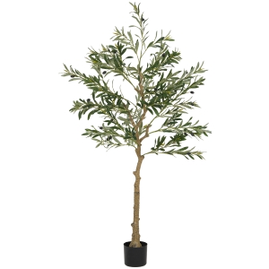 HOMCOM Olivier Artificiel 150 cm Plante Décorative Intérieur