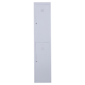 Vinsetto Metallschrank mit 2 Fächern, abschließbar mit 2 Schlüsseln, 4 Regale, 38 x 46 x 180 cm, Grau